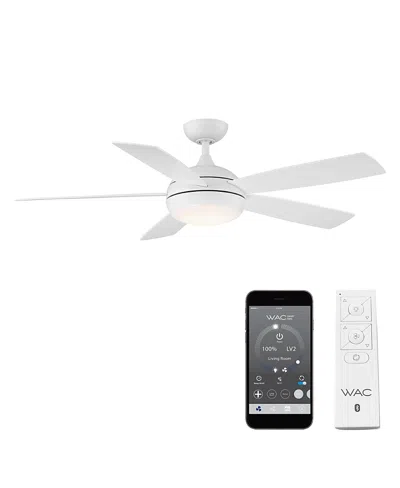 Luxadora Wac Lighting Smart Fans Odyssey 52 In 3000k Led Indoor Or Outdoor Smart Home Ceiling Fan In White