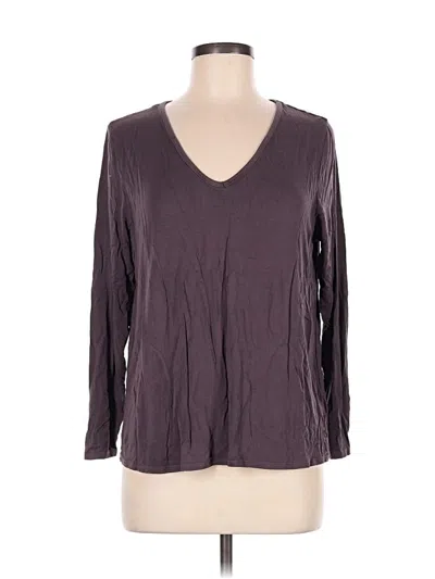 Pre-owned Luxe 3/4 Sleeve Top Gray V-neck Tops