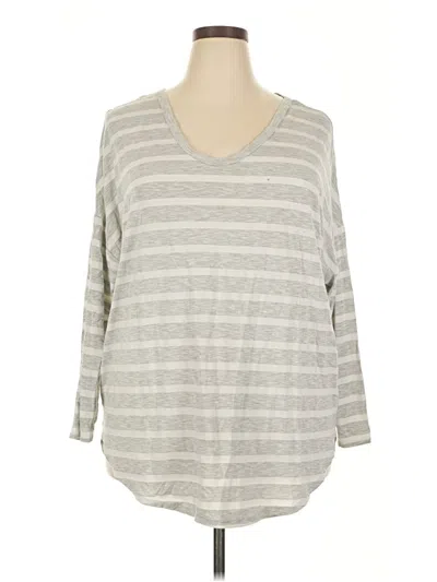Pre-owned Luxe 3/4 Sleeve T-shirt In Gray