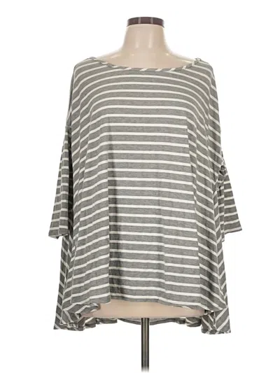 Pre-owned Luxe 3/4 Sleeve T-shirt In Gray