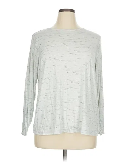 Pre-owned Luxe 3/4 Sleeve T-shirt In Silver