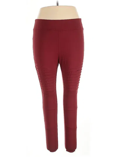 Pre-owned Luxe Active Pants In Burgundy
