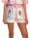 Luxe Always Belted Linen-blend Short