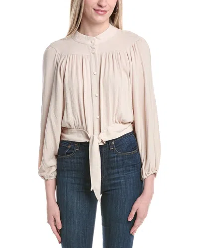 Luxe Always Blouson Top In Tan