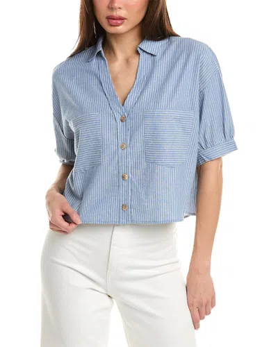 Luxe Always Boxy Crop Top In Blue