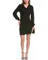 Luxe Always Draped Mini Dress In Black