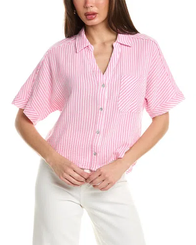 Luxe Always Gauze Boxy Top In Pink