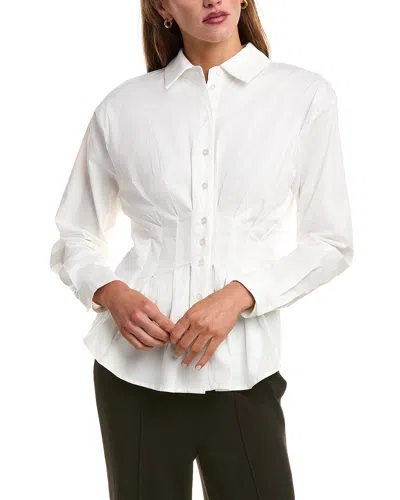Luxe Always Pleated Shirt In White