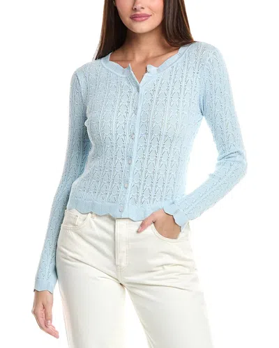 Luxe Always Pointelle Cardigan In Multi