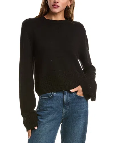 Luxe Always Pointelle Sweater In Black