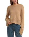 Luxe Always Pointelle Sweater In Brown