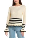 Luxe Always Ruffle Sweater In Neutral