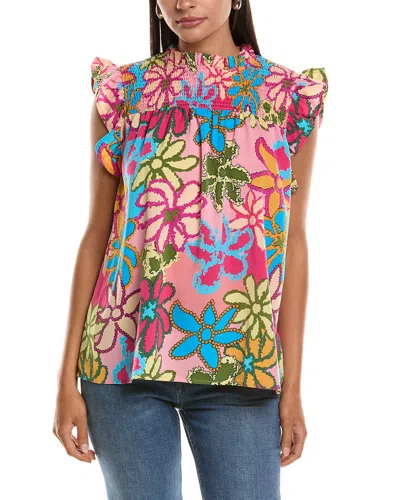 LUXE ALWAYS SMOCKED YOKE TOP