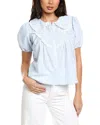 Luxe Always Stripe Top In Blue