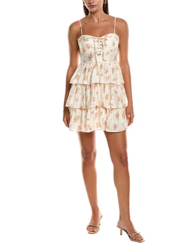 Luxe Always Tiered Mini Dress In Neutral
