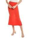 Luxe Always Variegated Rib Skirt In Red