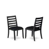 Luxe By East West Furniture Dining Room Chair With Black Linen Fabric And Upholstered Back