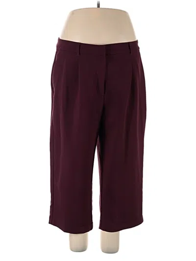 Pre-owned Luxe Casual Pants In Burgundy