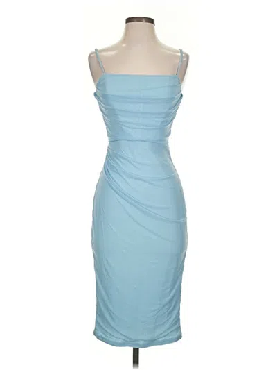 Luxe Cocktail Dress In Blue