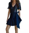 Luxe De Valentina Lido Mini Wrap Skirt In Midnight Navy