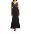 Luxe De Valentina Lido Scooped Neck Singlet Tank Top In Navy Shimmer
