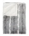 Luxe Faux Fur 50x60in Throw In Grey