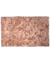 LUXE FAUX FUR LUXE FAUX FUR ARLINGTON MACHINE WASHABLE RECTANGULAR FAUX FUR RUG