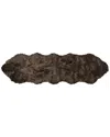 Luxe Faux Fur Gordon Machine Washable Double Faux Fur Rug In Brown