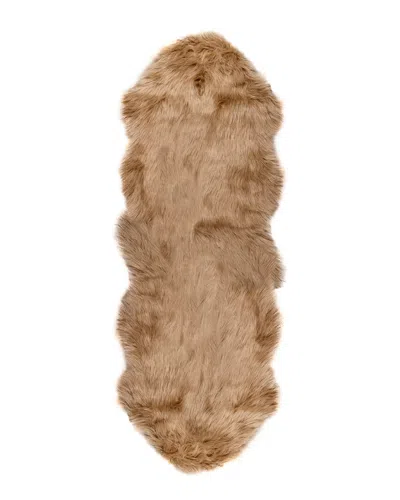 Luxe Faux Fur Gordon Machine Washable Double Faux Sheepskin Rug