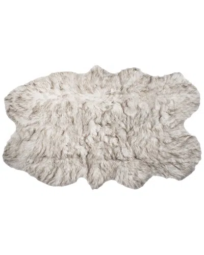 Luxe Faux Fur Gordon Machine Washable Quattro Faux Fur Rug In Chocolate