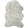 Luxe Faux Fur Gordon Rug In Gradient Grey