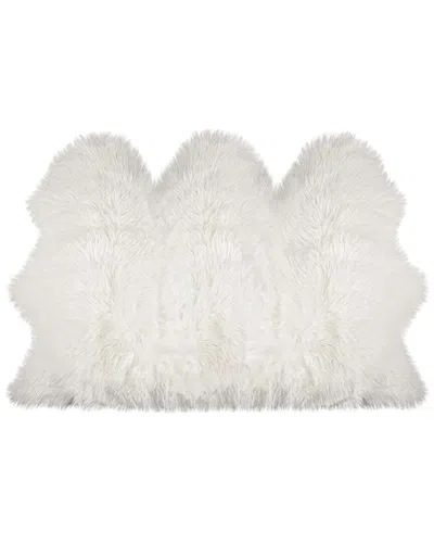 Luxe Faux Fur Luxe Gordon Trio Faux Sheepskin Rug In Off-white