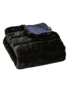 LUXE FAUX FUR QUILTED THROW