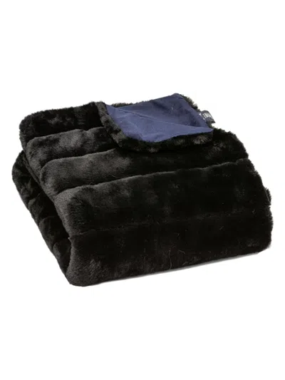 Luxe Faux Fur Kids' Quilted Throw In White