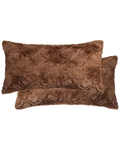 Luxe Faux Fur Set Of 2 Belton Pillows