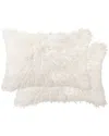 LUXE FAUX FUR LUXE FAUX FUR SET OF 2 BELTON PILLOWS