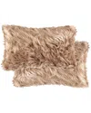 LUXE FAUX FUR LUXE FAUX FUR SET OF 2 BELTON PILLOWS