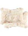 LUXE FAUX FUR LUXE FAUX FUR SET OF 2 BELTON PILLOWS