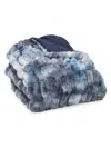 Luxe Faux Fur Signature Throw In Cony Ice Blue