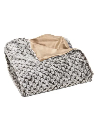 Luxe Faux Fur Throw In Chinchilla