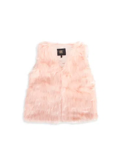 Luxe Faux Fur Women's Faux Fur Vest In Pink