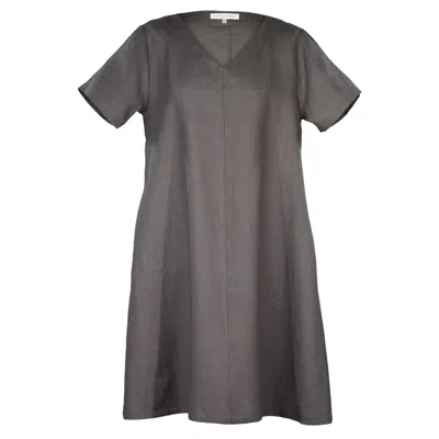 Luxe Hapsal Women's Ida Dress In Dark Grey Linen