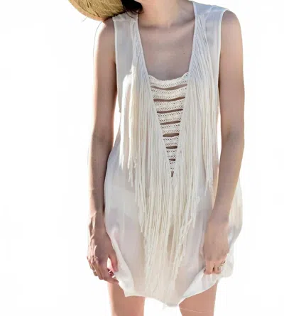 Luxe Isle Fringe Benefits Tunic In White