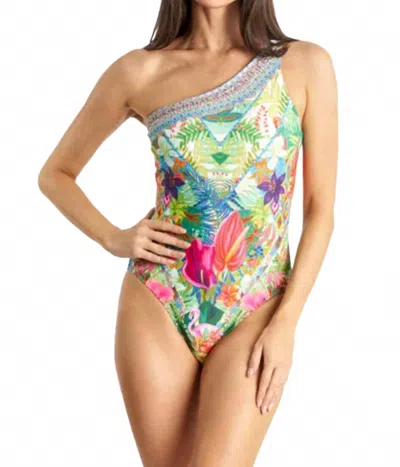 Luxe Isle Island Girl One Shoulder Monokini In Multi