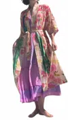 Luxe Isle Peacock Garden Kimono In Multi In Multi