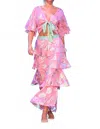 Luxe Isle Princess Grace Ruffled Skirt And Top Set In Pink
