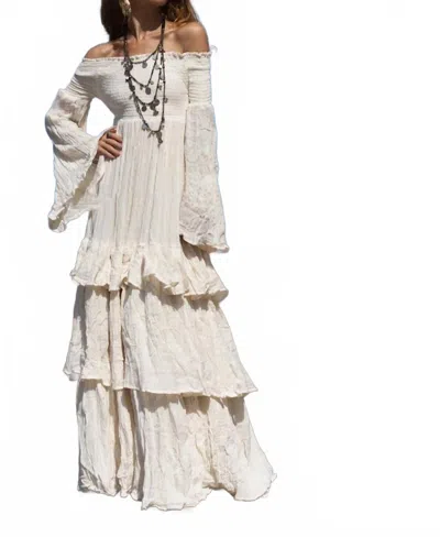 Luxe Isle Sexy Shoulders Maxi Dress In Ivory