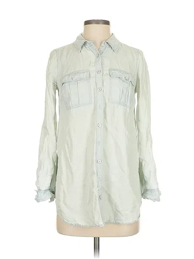 Pre-owned Luxe Long Sleeve Button Down Shirt In Green
