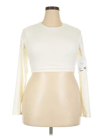 Pre-owned Luxe Long Sleeve Top Ivory Turtleneck Tops