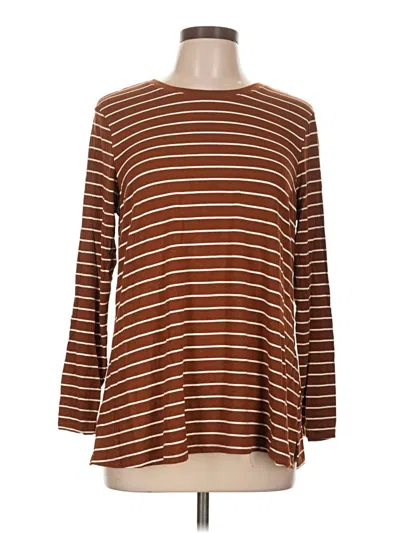 Pre-owned Luxe Long Sleeve T-shirt In Brown